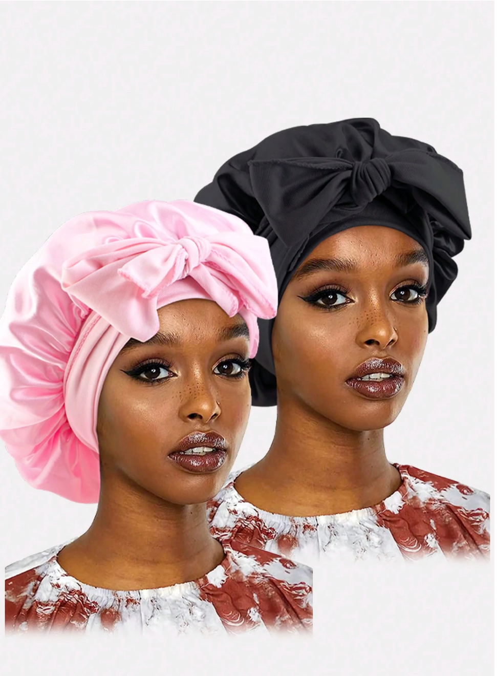 Luxury Satin Hair Bonnet with Bow – Dehmha Collections