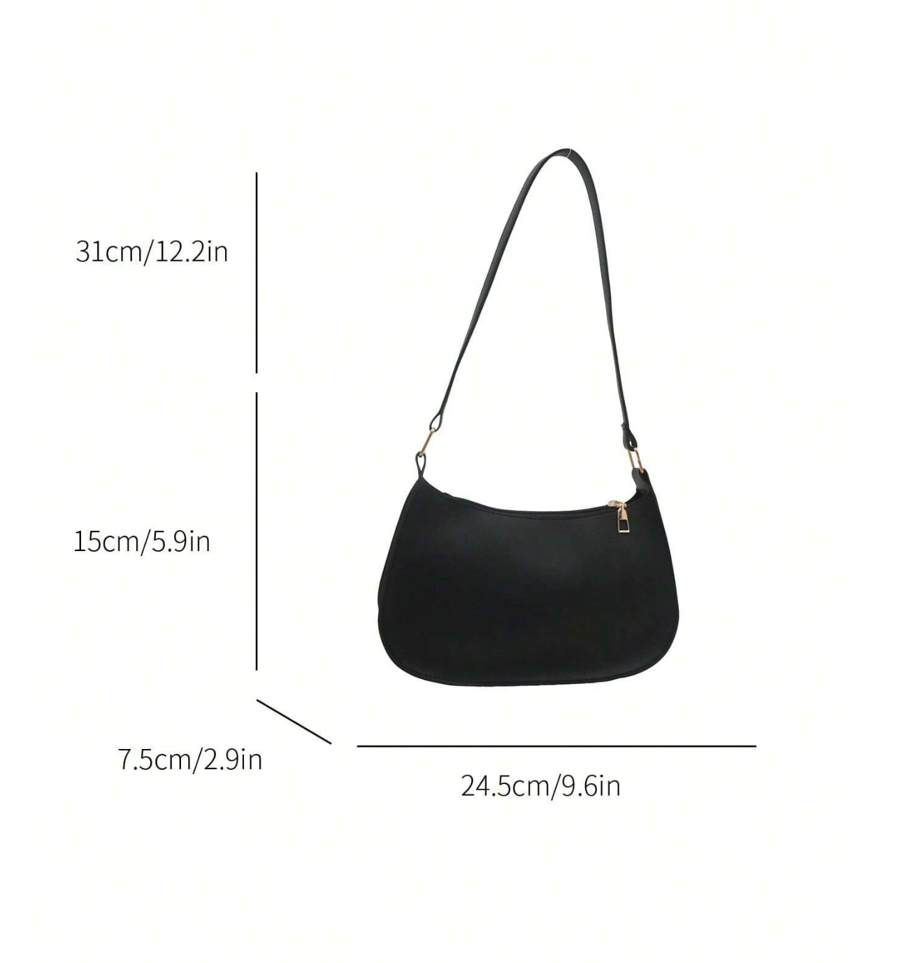 Fashionable Minimalist Shoulder Bag – Lightweight Retro Zipper Purse