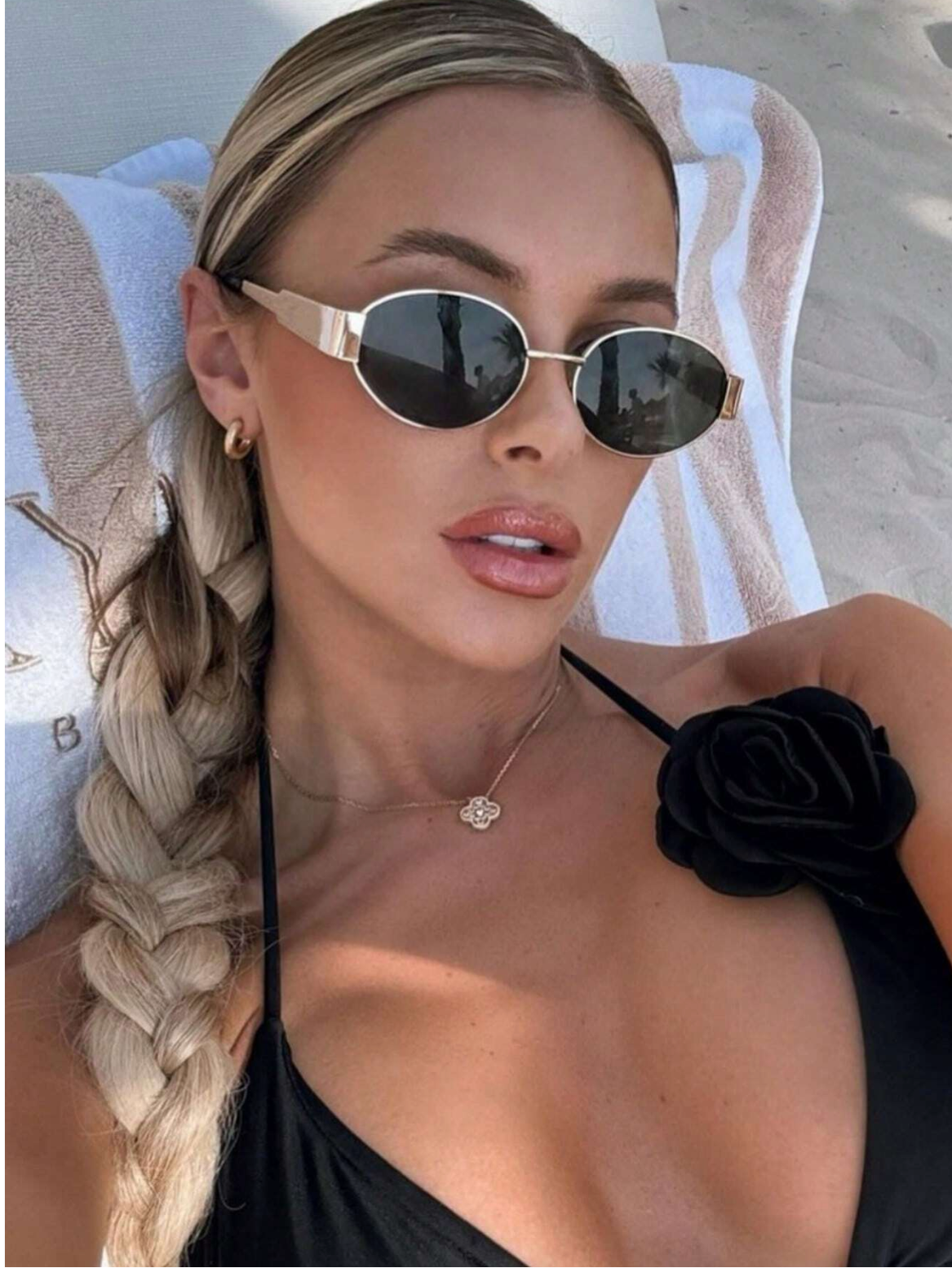 Retro Oval Sunglasses – Gold & Silver Frame Options