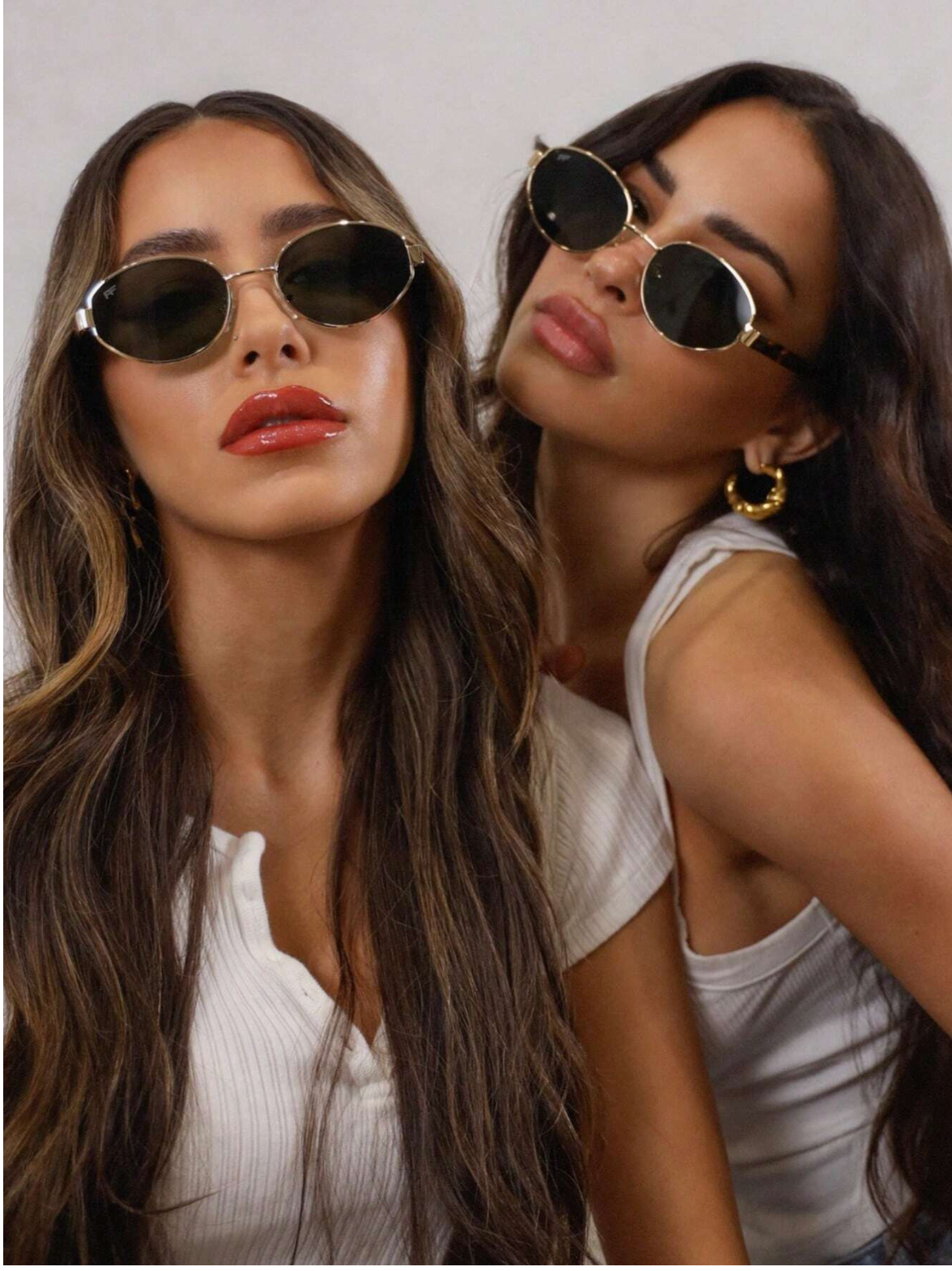 Retro Oval Sunglasses – Gold & Silver Frame Options