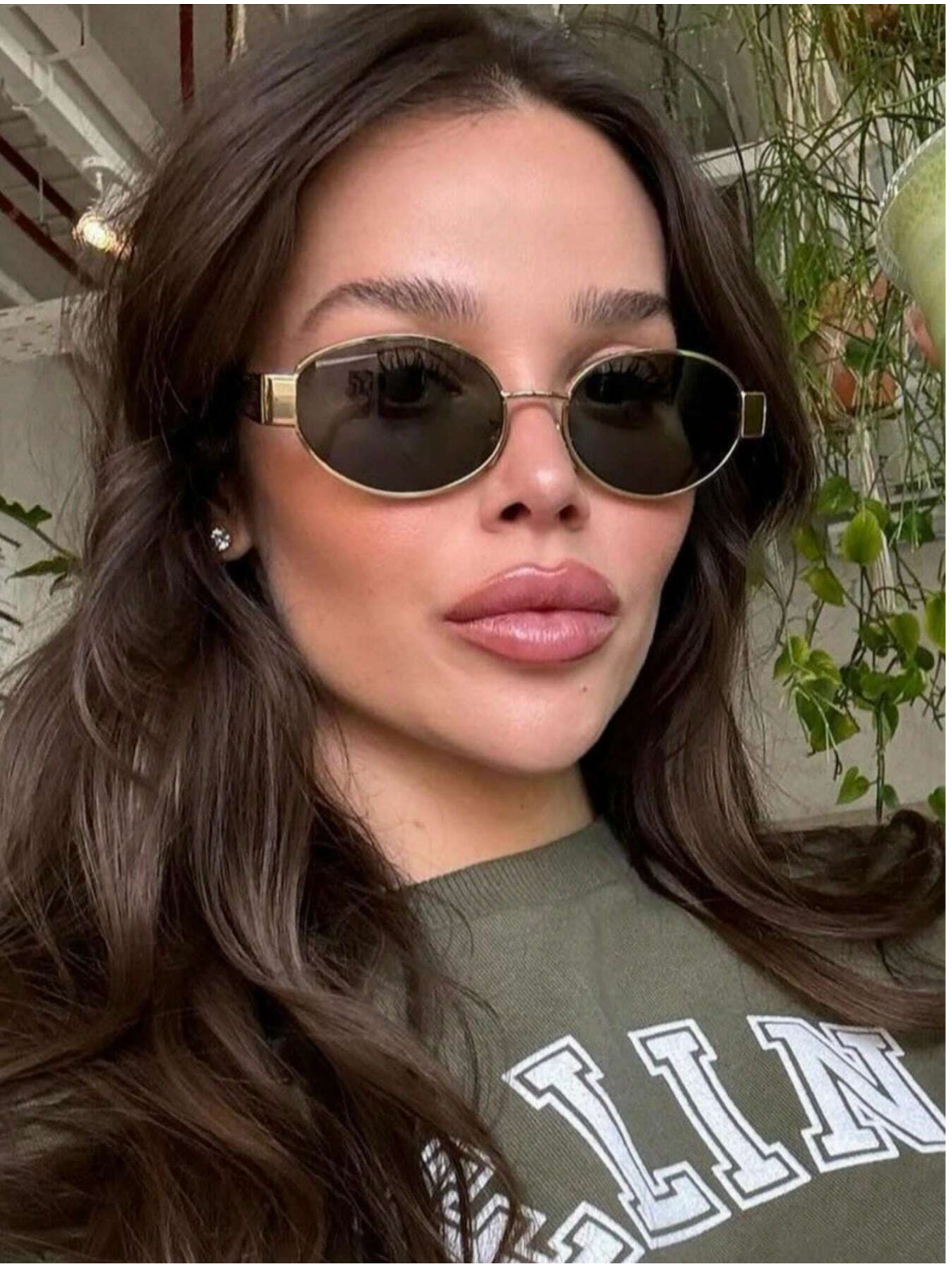 Retro Oval Sunglasses – Gold & Silver Frame Options